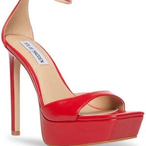 Steve Madden Red Platform Heels